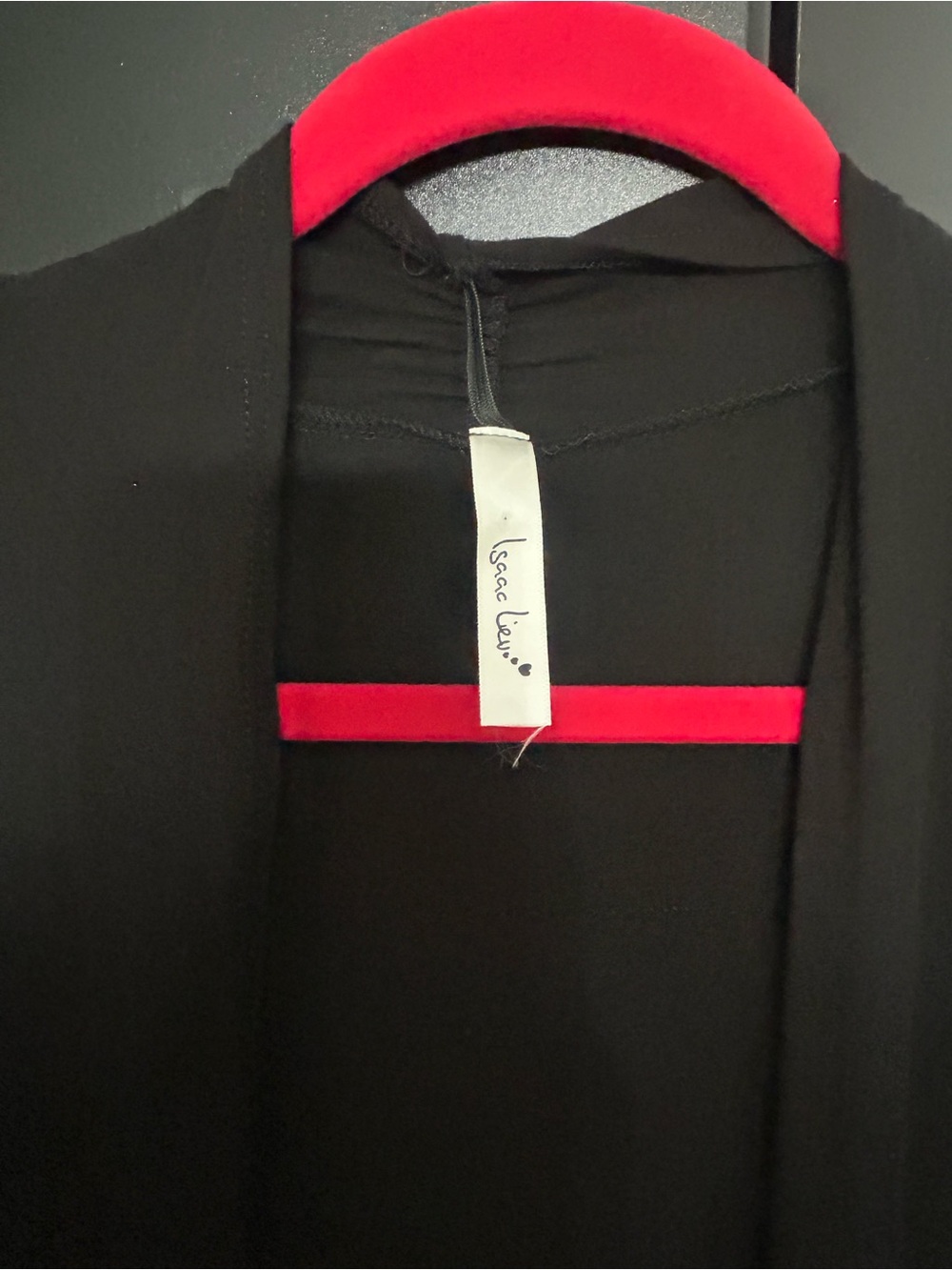 Isaac Mizrahi Black Blazer with Red Trim